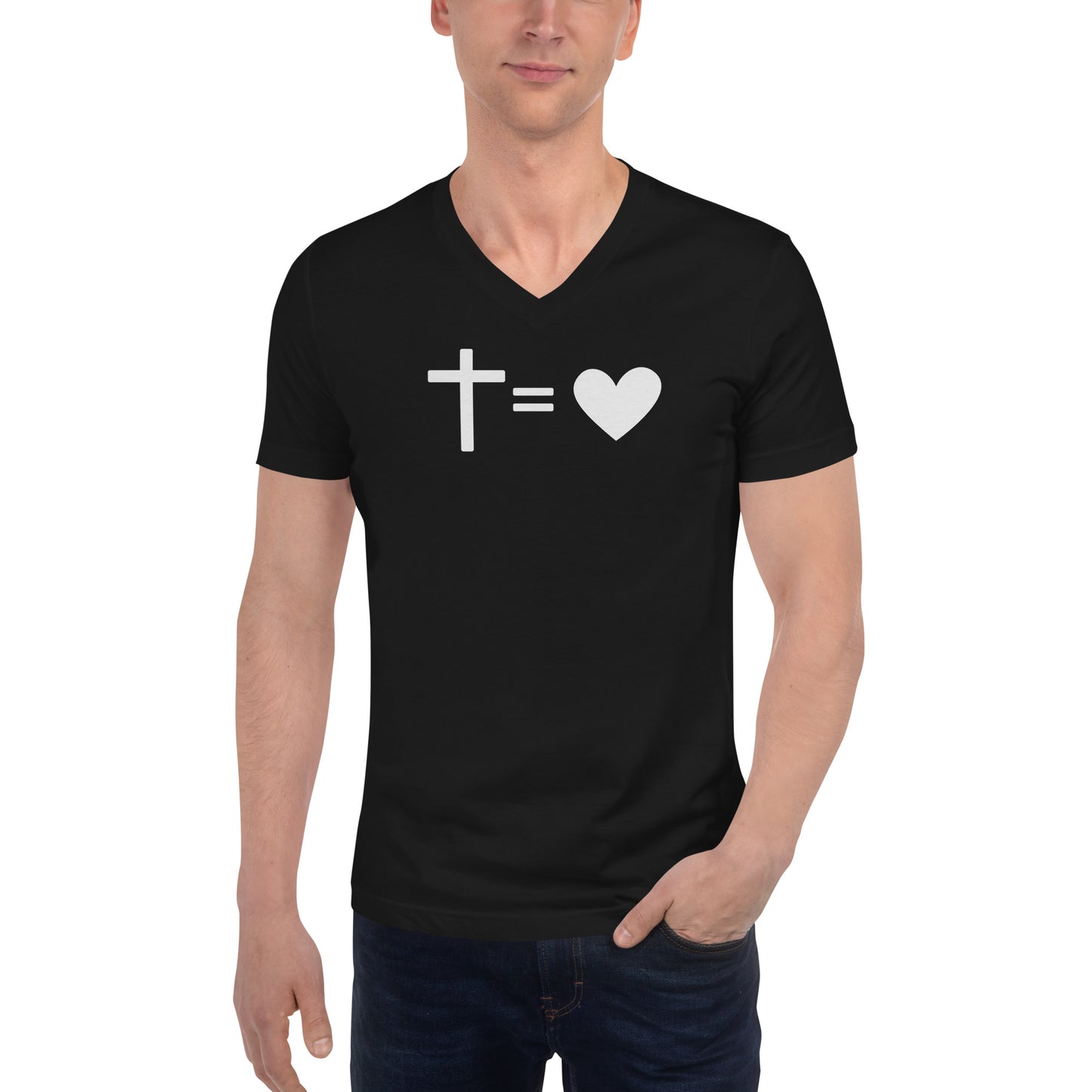 Unisex Short Sleeve V-Neck T-Shirt