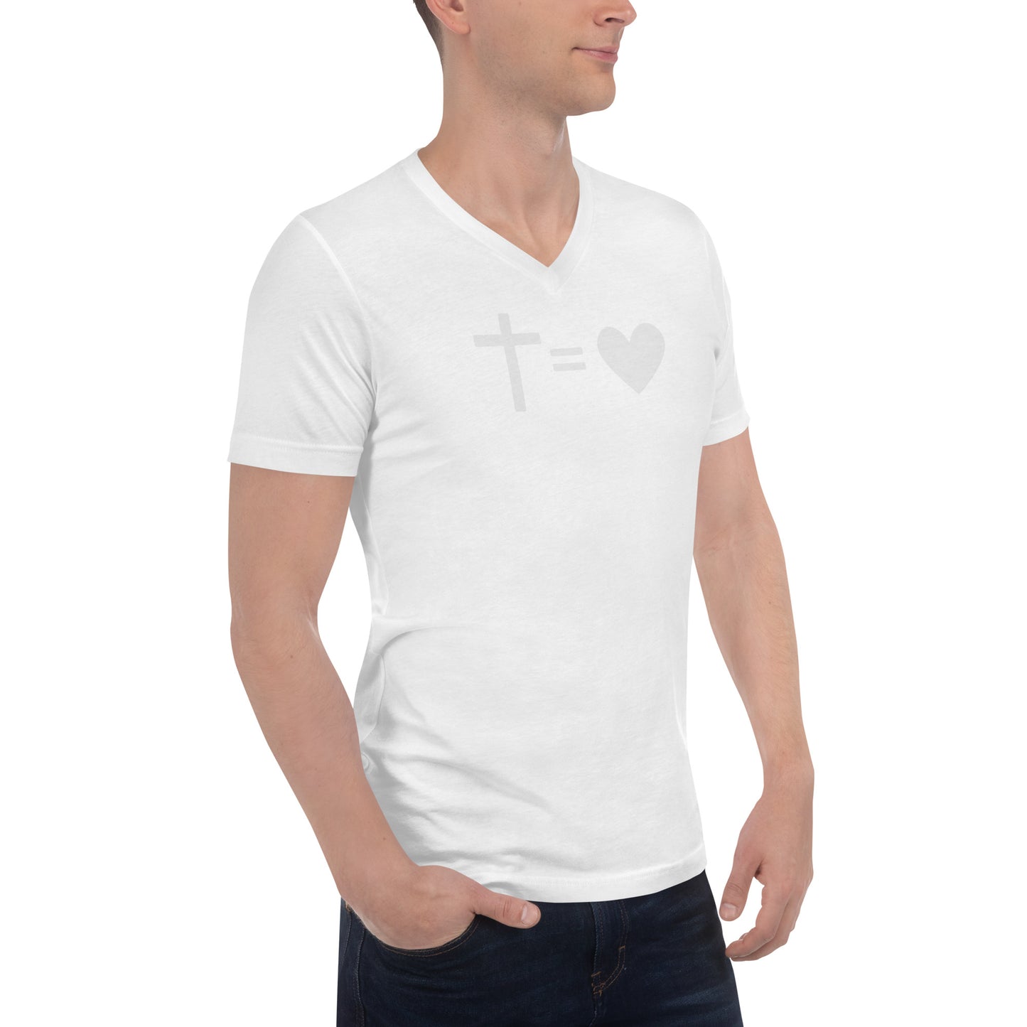 Unisex Short Sleeve V-Neck T-Shirt